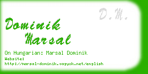 dominik marsal business card